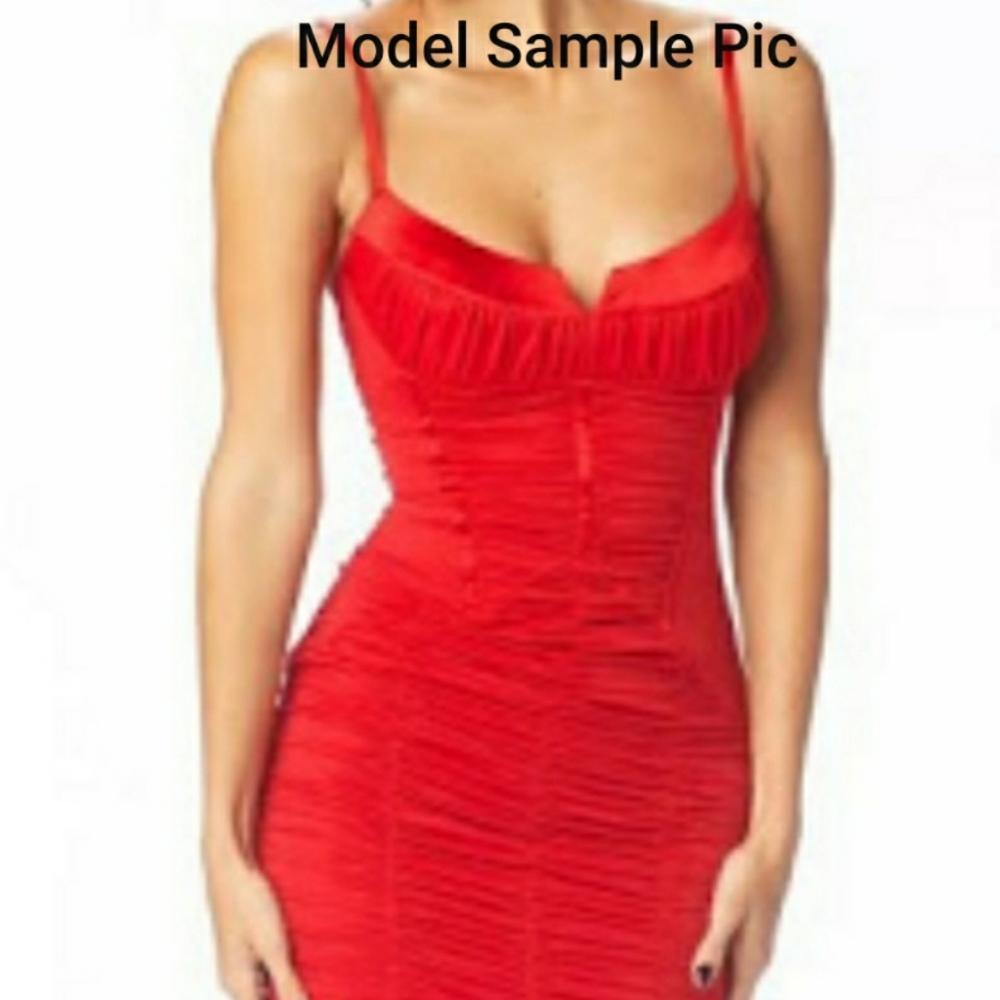BEBE SULLIED RUCHED CORSET COCKTAIL DRESS